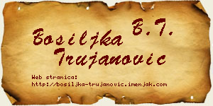 Bosiljka Trujanović vizit kartica